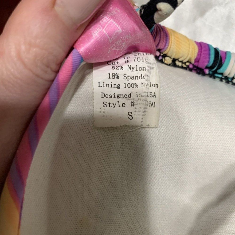 B Swim Pink Black Purple Yellow Push Up Bikini Top Small - Picture 4 of 7